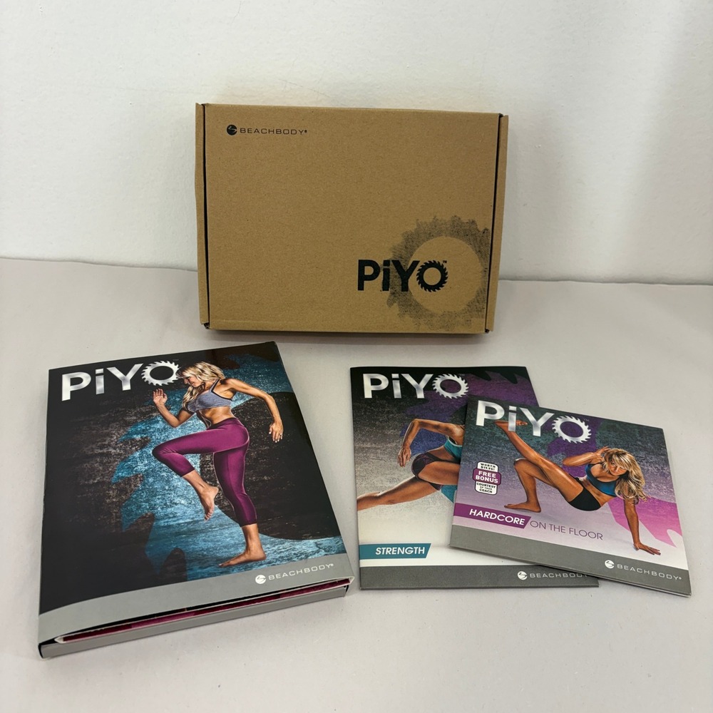 Beachbody PiYo Workout DVDs Chalene Johnson Complete Unused Calendar Tape Measur